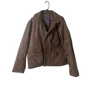 NRA Distressed Nubuck Leather Workwear Barn Coat XXL Concealed Carry Pockets NEW